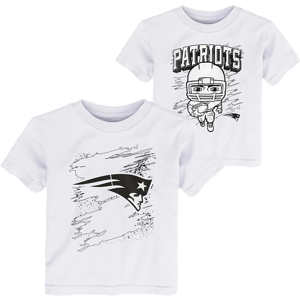 Toddler White New England Patriots Coloring Activity Two-Pack T-Shirt Set 1 Toddler White New England Patriots Coloring Activity Two-Pack T-Shirt Set