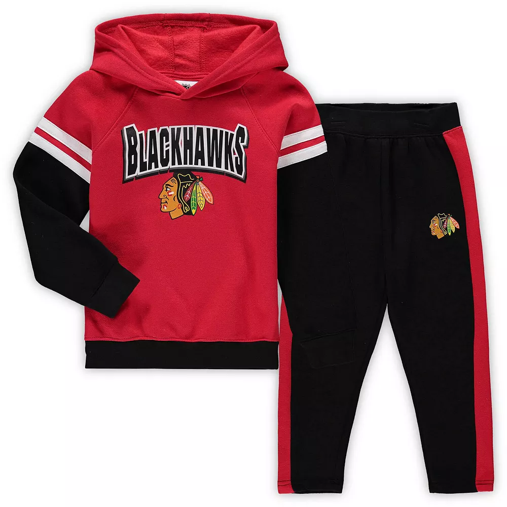 Preschool Red/Black Chicago Blackhawks Miracle On Ice Pullover Hoodie & Pants Set 1 Preschool Red/Black Chicago Blackhawks Miracle On Ice Pullover Hoodie & Pants Set