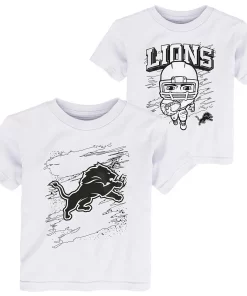 Toddler White Detroit Lions Coloring Activity Two-Pack T-Shirt Set