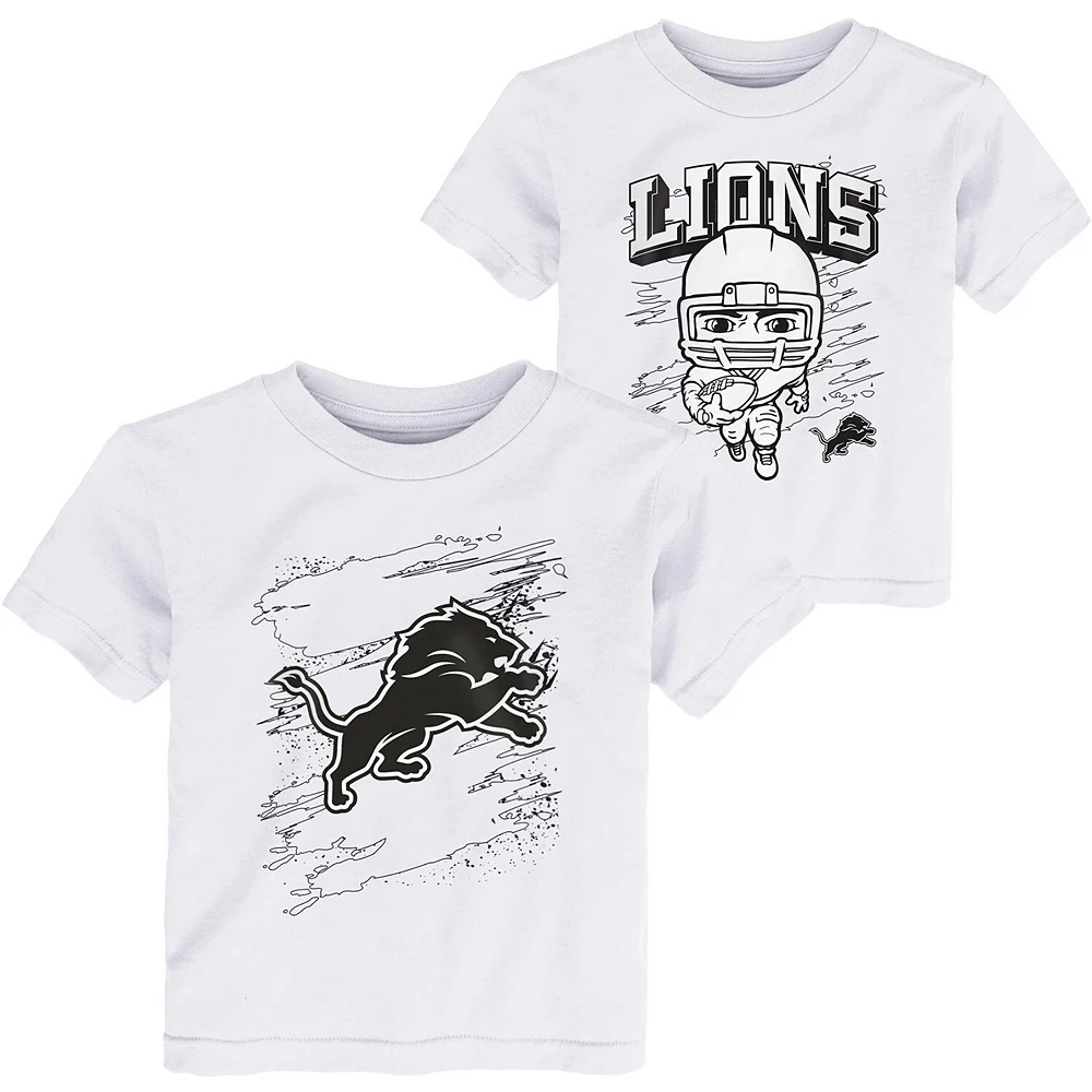Toddler White Detroit Lions Coloring Activity Two-Pack T-Shirt Set 1 Toddler White Detroit Lions Coloring Activity Two-Pack T-Shirt Set
