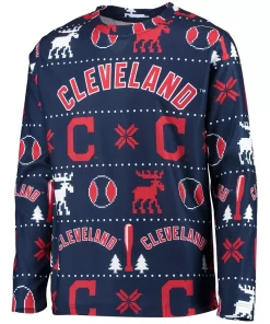 Youth Navy Cleveland Indians Allover Print Long Sleeve T-Shirt & Pants Sleep Set 6 Youth Navy Cleveland Indians Allover Print Long Sleeve T-Shirt & Pants Sleep Set -MLB Shop 5414507 ALT2