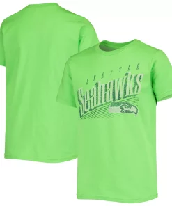 Alternative view of Youth Neon Green Seattle Seahawks Winning Streak T-Shirt