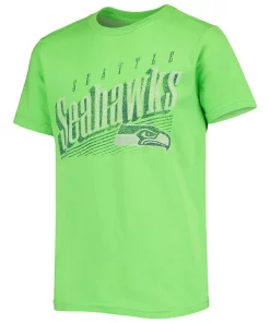Youth Neon Green Seattle Seahawks Winning Streak T-Shirt -MLB Shop 5416110 ALT2