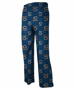 Chicago Bears Preschool Allover Logo Flannel Pajama Pants - Navy Blue