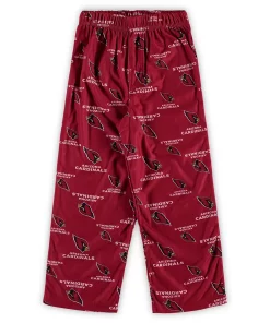 Preschool Cardinal Arizona Cardinals Allover Logo Flannel Pajama Pants
