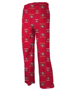 San Francisco 49ers Preschool Allover Logo Flannel Pajama Pants - Scarlet