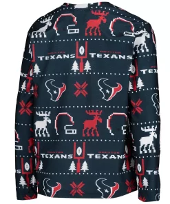 Youth Navy Houston Texans Logo Allover Print Long Sleeve T-Shirt & Pants Holiday Pajamas Sleep Set 7 Youth Navy Houston Texans Logo Allover Print Long Sleeve T-Shirt & Pants Holiday Pajamas Sleep Set -MLB Shop 5418706 ALT3
