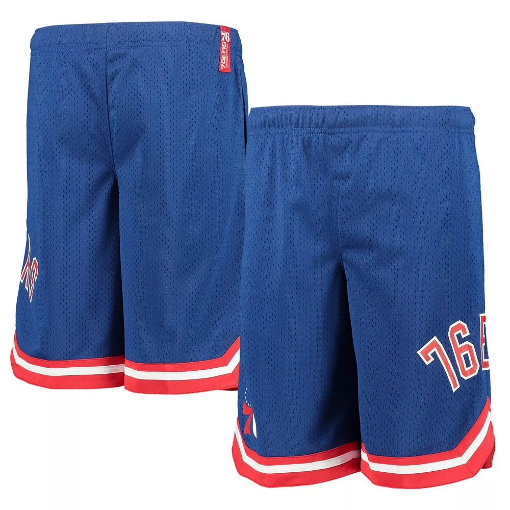 Youth Royal Philadelphia 76ers Box Out Baller Shorts 2 Youth Royal Philadelphia 76ers Box Out Baller Shorts - Image 2