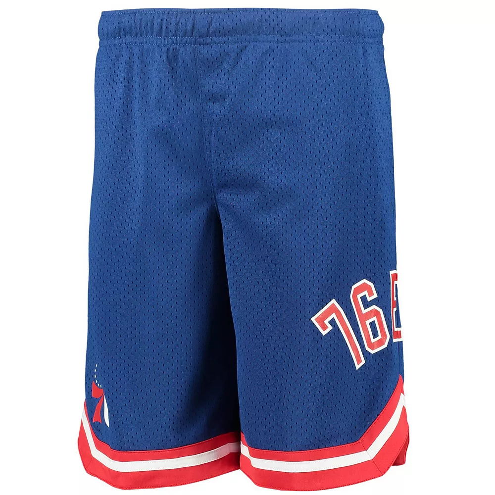 Youth Royal Philadelphia 76ers Box Out Baller Shorts 3 Youth Royal Philadelphia 76ers Box Out Baller Shorts - Image 3