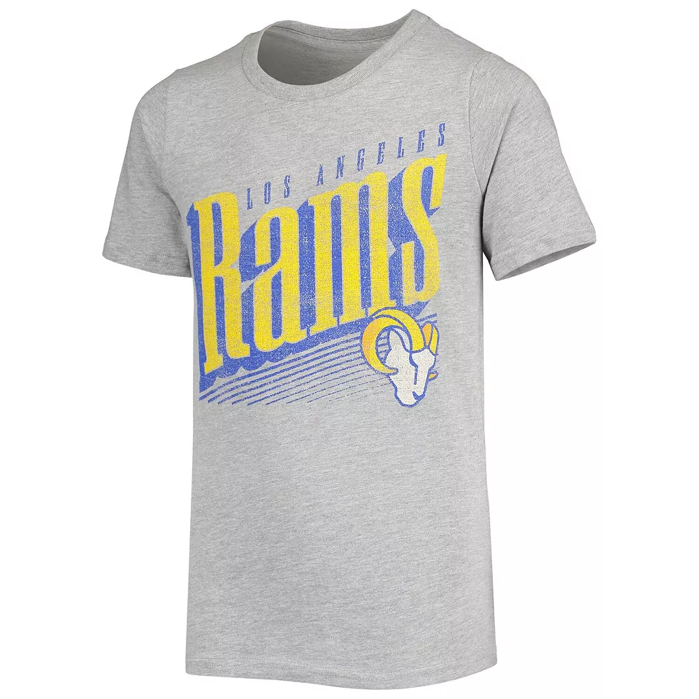 Youth Heathered Gray Los Angeles Rams Winning Streak T-Shirt 3 Youth Heathered Gray Los Angeles Rams Winning Streak T-Shirt - Image 3