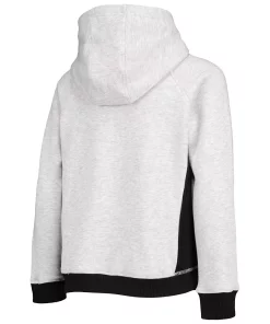 Youth Heathered Gray Los Angeles Kings Power Play Raglan Pullover Hoodie -MLB Shop 5423440 ALT3