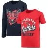 Youth Red/Navy Washington Capitals Two-Man Advantage T-Shirt Combo Set