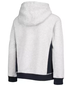 Youth Heathered Gray Dallas Stars Power Play Raglan Pullover Hoodie -MLB Shop 5424487 ALT3