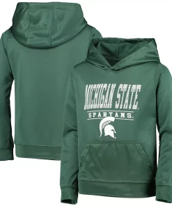 Youth Green Michigan State Spartans Fast Pullover Hoodie
