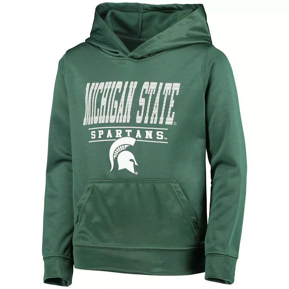 Youth Green Michigan State Spartans Fast Pullover Hoodie 3 Youth Green Michigan State Spartans Fast Pullover Hoodie - Image 3
