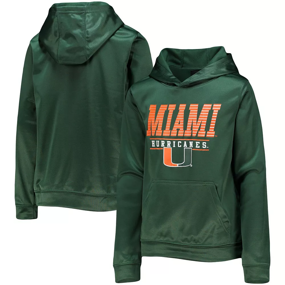 Youth Green Miami Hurricanes Fast Pullover Hoodie 1 Youth Green Miami Hurricanes Fast Pullover Hoodie