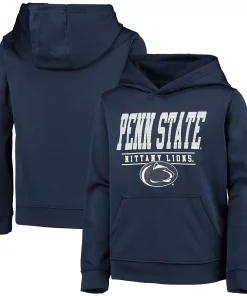 Alternative view of Youth Navy Penn State Nittany Lions Fast Pullover Hoodie