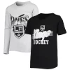 Youth Black/Silver Los Angeles Kings Two-Man Advantage T-Shirt Combo Set