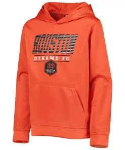 Youth Orange Houston Dynamo FC Players Performance Pullover Hoodie -MLB Shop 5426033 ALT2