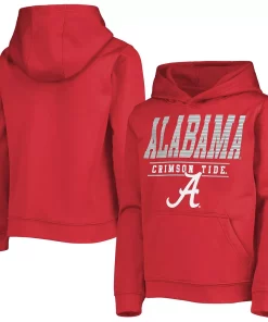 Youth Crimson Alabama Crimson Tide Fast Pullover Hoodie