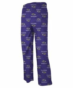Baltimore Ravens Preschool Allover Logo Flannel Pajama Pants - Purple