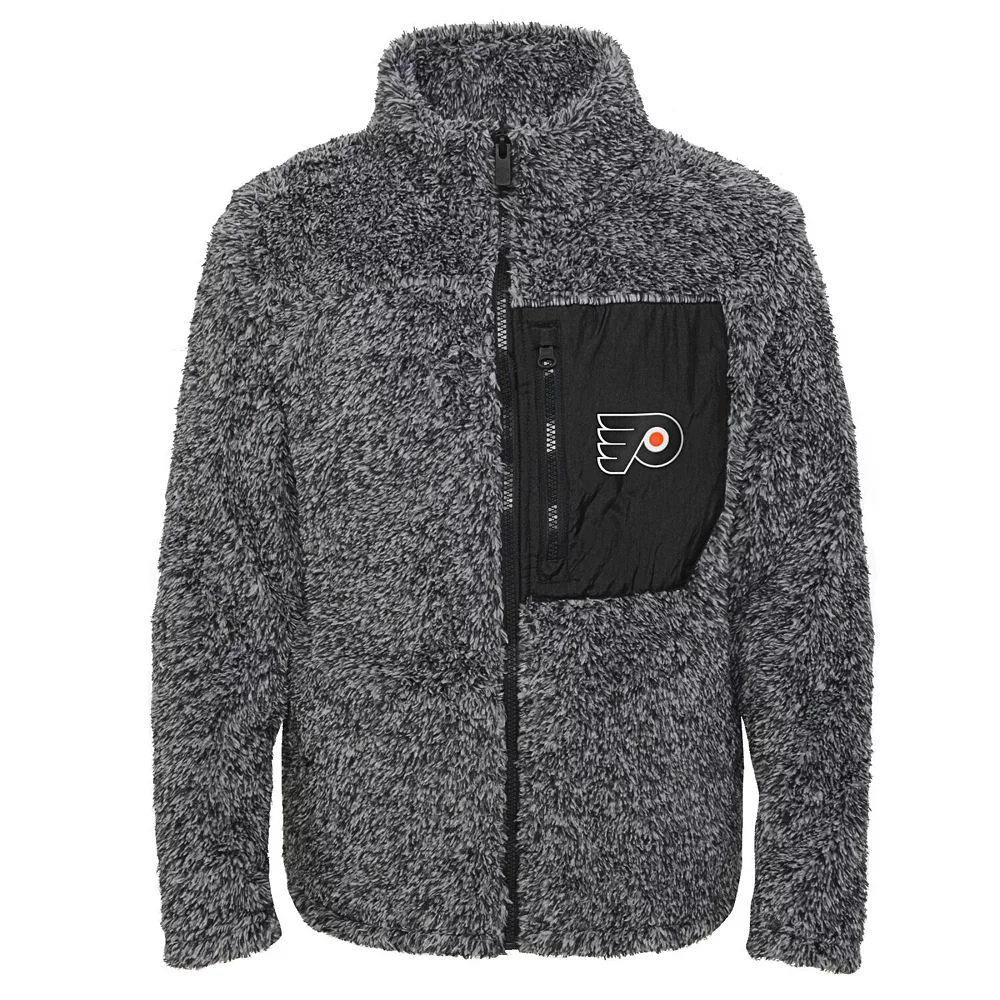 Girls Youth Black Philadelphia Flyers Fan Gear Sherpa Full-Zip Jacket 1 Girls Youth Black Philadelphia Flyers Fan Gear Sherpa Full-Zip Jacket