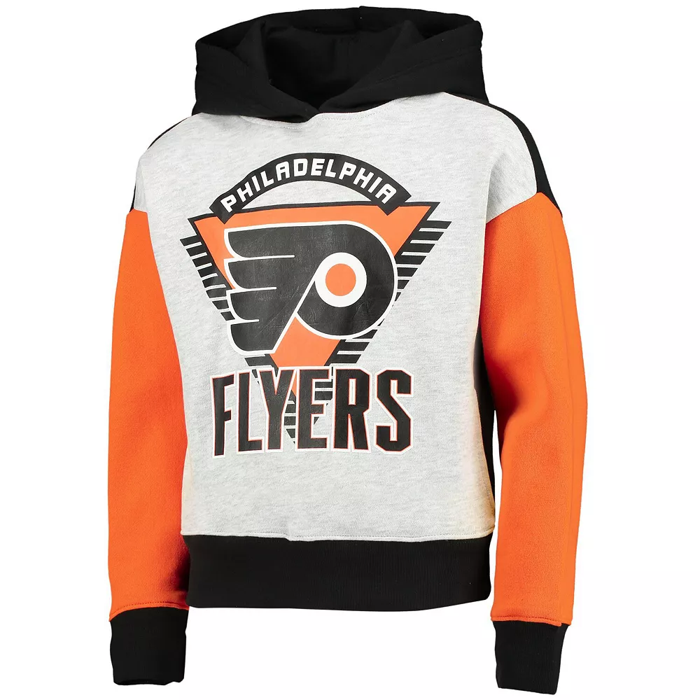 Girls Youth Heathered Gray/Black Philadelphia Flyers Let's Get Loud Pullover Hoodie 3 Girls Youth Heathered Gray/Black Philadelphia Flyers Let's Get Loud Pullover Hoodie - Image 3