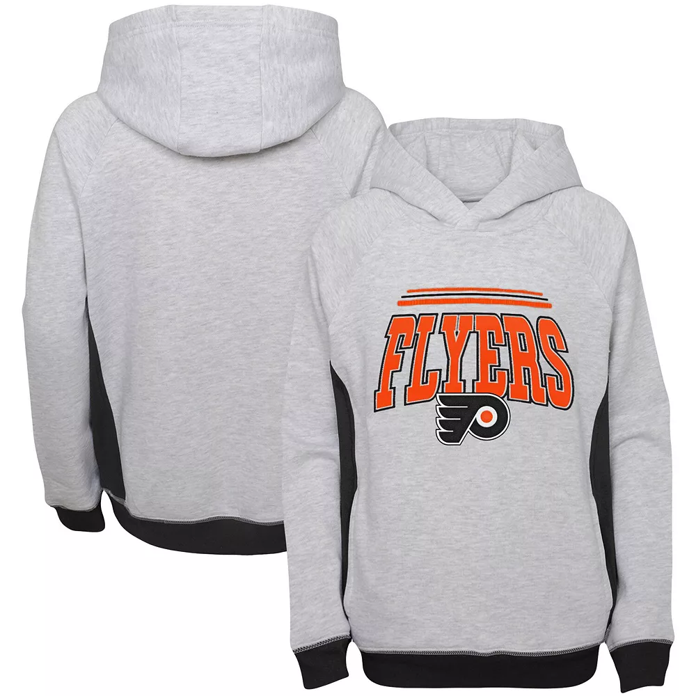 Youth Heathered Gray Philadelphia Flyers Power Play Raglan Pullover Hoodie 1 Youth Heathered Gray Philadelphia Flyers Power Play Raglan Pullover Hoodie