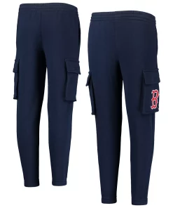 Youth Navy Boston Red Sox Players Anthem Fleece Cargo Pants
