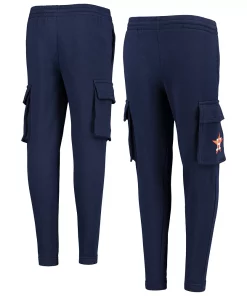 Youth Navy Houston Astros Players Anthem Fleece Cargo Pants