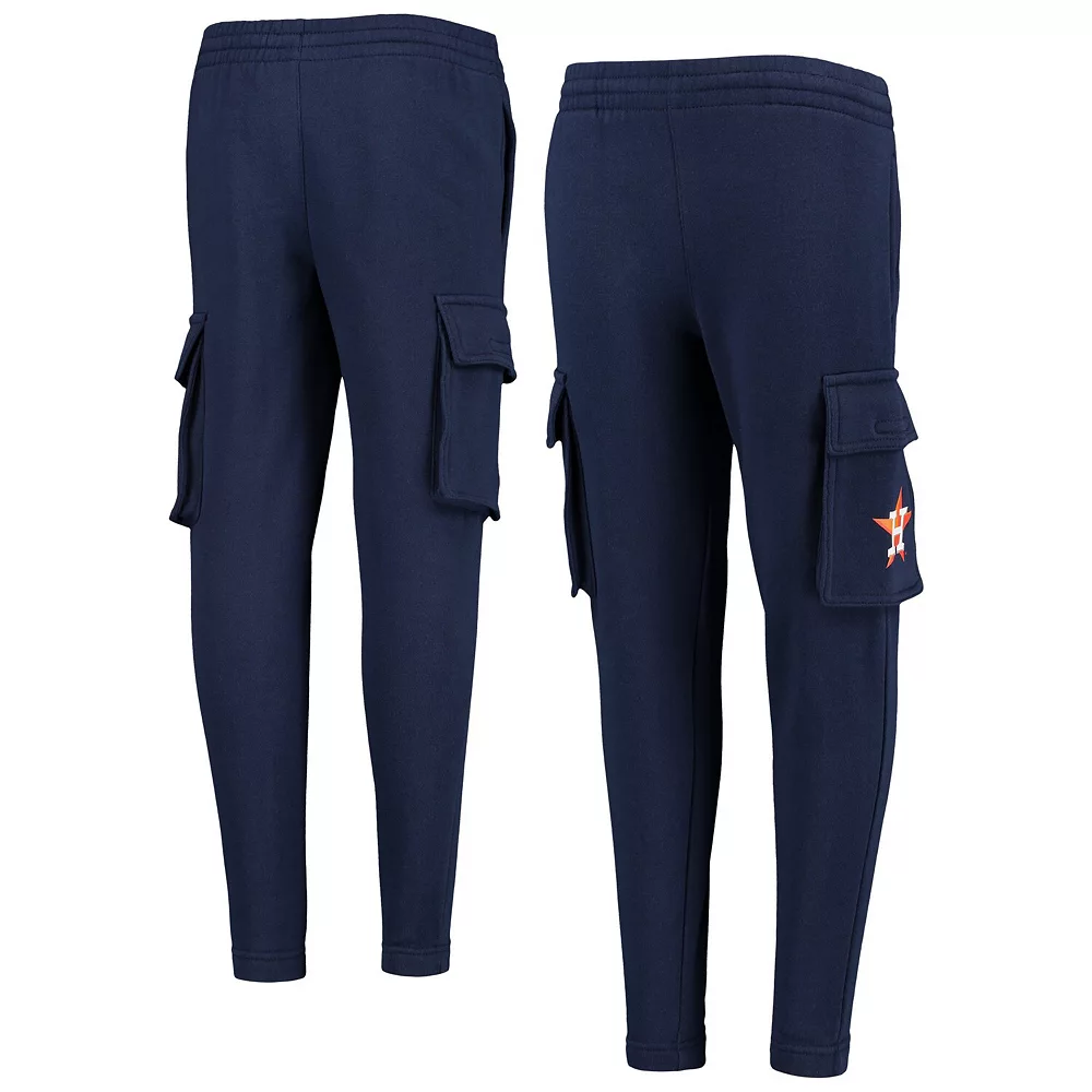 Youth Navy Houston Astros Players Anthem Fleece Cargo Pants 2 Youth Navy Houston Astros Players Anthem Fleece Cargo Pants - Image 2