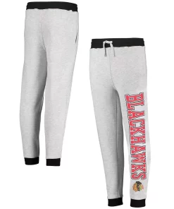 Youth Heathered Gray Chicago Blackhawks Skilled Enforcer Sweatpants