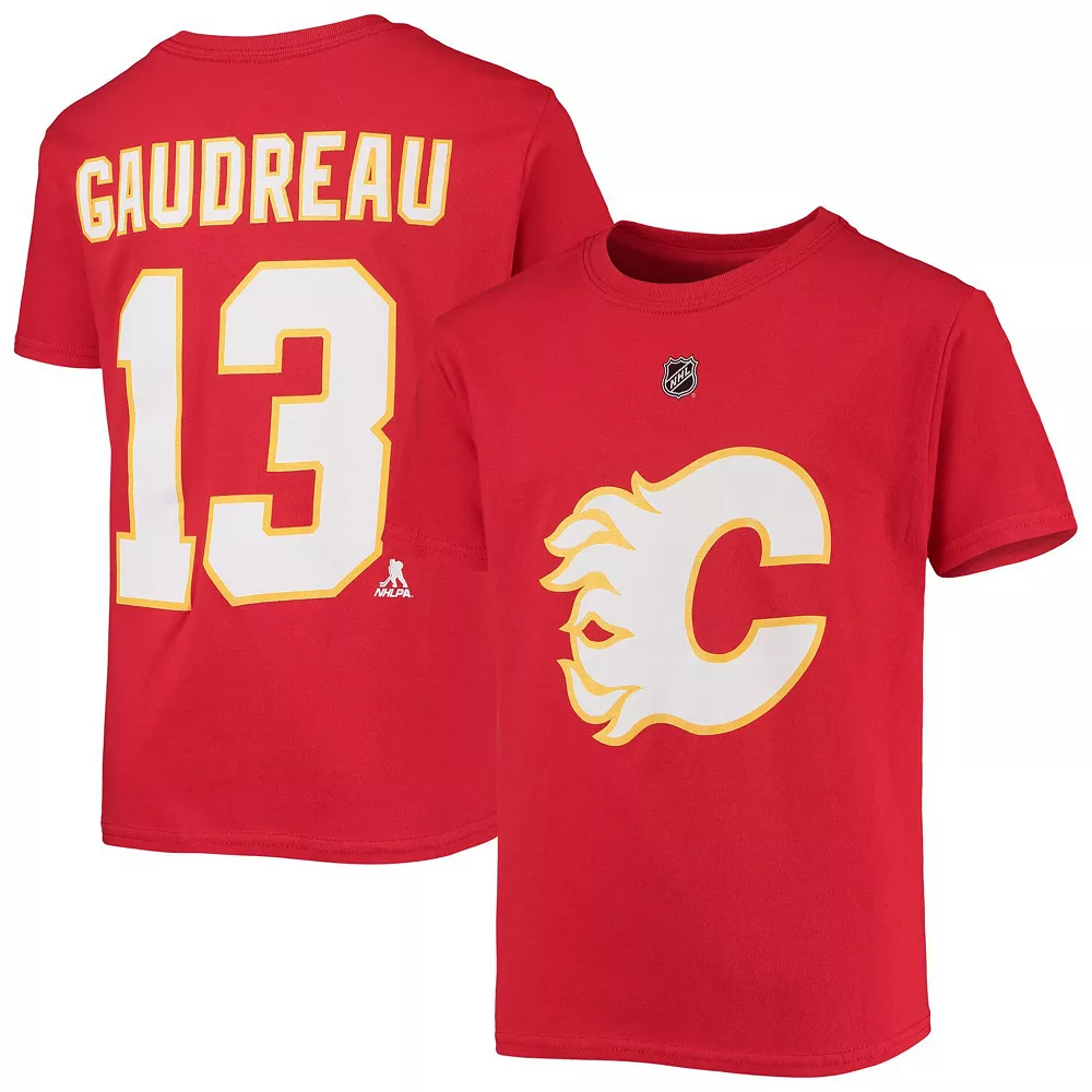 Youth Johnny Gaudreau Red Calgary Flames Name & Number T-Shirt 1 Youth Johnny Gaudreau Red Calgary Flames Name & Number T-Shirt