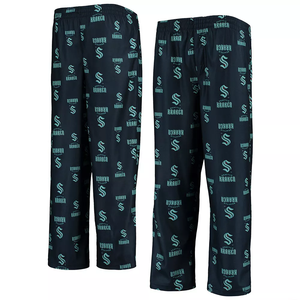 Youth Deep Sea Blue Seattle Kraken Team Logo Pajama Pants 1 Youth Deep Sea Blue Seattle Kraken Team Logo Pajama Pants