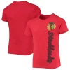Girls Youth Red Chicago Blackhawks Chenille Script T-Shirt