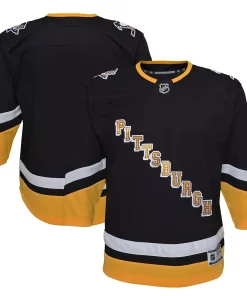 Youth Black Pittsburgh Penguins 2021/22 Alternate Premier Jersey -MLB Shop 5628171 ALT