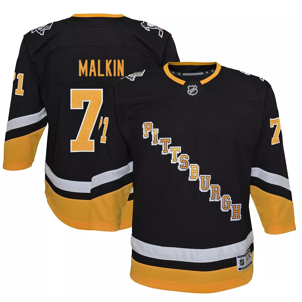 Youth Evgeni Malkin Black Pittsburgh Penguins 2021/22 Alternate Premier Player Jersey 1 Youth Evgeni Malkin Black Pittsburgh Penguins 2021/22 Alternate Premier Player Jersey