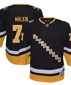 Alternative view of Youth Evgeni Malkin Black Pittsburgh Penguins 2021/22 Alternate Premier Player Jersey