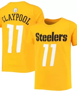 Youth Chase Claypool Gold Pittsburgh Steelers Mainliner Player Name & Number T-Shirt -MLB Shop 5628466 ALT