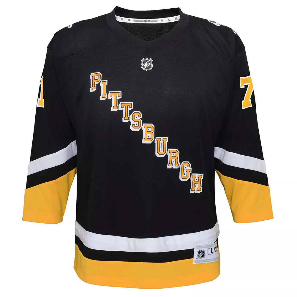 Youth Evgeni Malkin Black Pittsburgh Penguins 2021/22 Alternate Replica Player Jersey 3 Youth Evgeni Malkin Black Pittsburgh Penguins 2021/22 Alternate Replica Player Jersey - Image 3