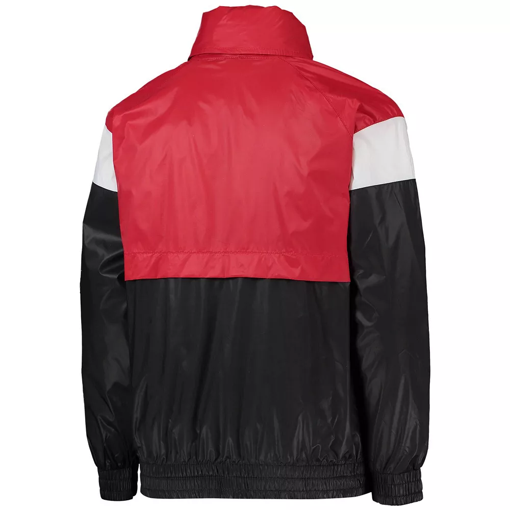 Youth Red/Black Chicago Blackhawks Goal Line Full-Zip Hoodie Windbreaker Jacket 3 Youth Red/Black Chicago Blackhawks Goal Line Full-Zip Hoodie Windbreaker Jacket - Image 3