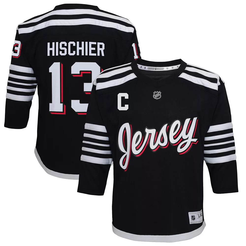 Preschool Nico Hischier Black New Jersey Devils 2021/22 Alternate Replica Player Jersey 2 Preschool Nico Hischier Black New Jersey Devils 2021/22 Alternate Replica Player Jersey - Image 2