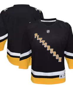 Preschool Black Pittsburgh Penguins 2021/22 Alternate Replica Jersey