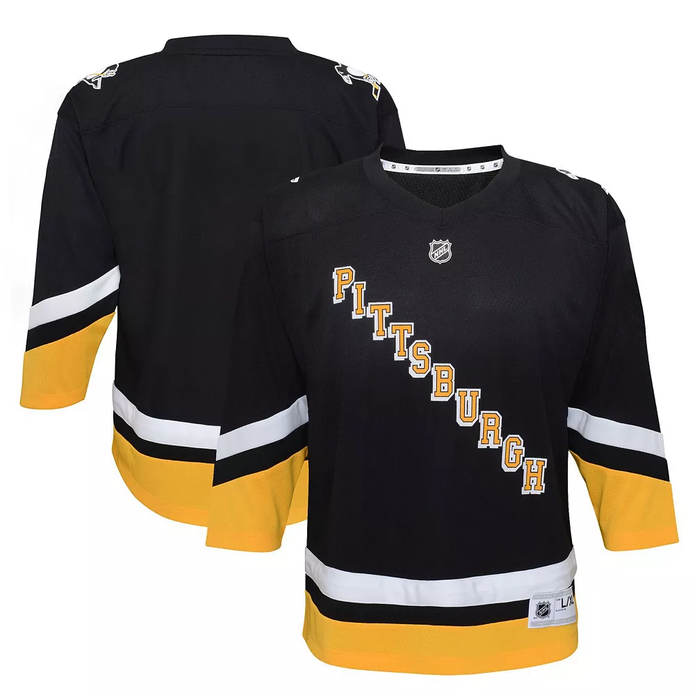 Preschool Black Pittsburgh Penguins 2021/22 Alternate Replica Jersey 2 Preschool Black Pittsburgh Penguins 2021/22 Alternate Replica Jersey - Image 2