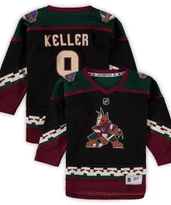 Preschool Clayton Keller Black Arizona Coyotes Home Replica Player Jersey