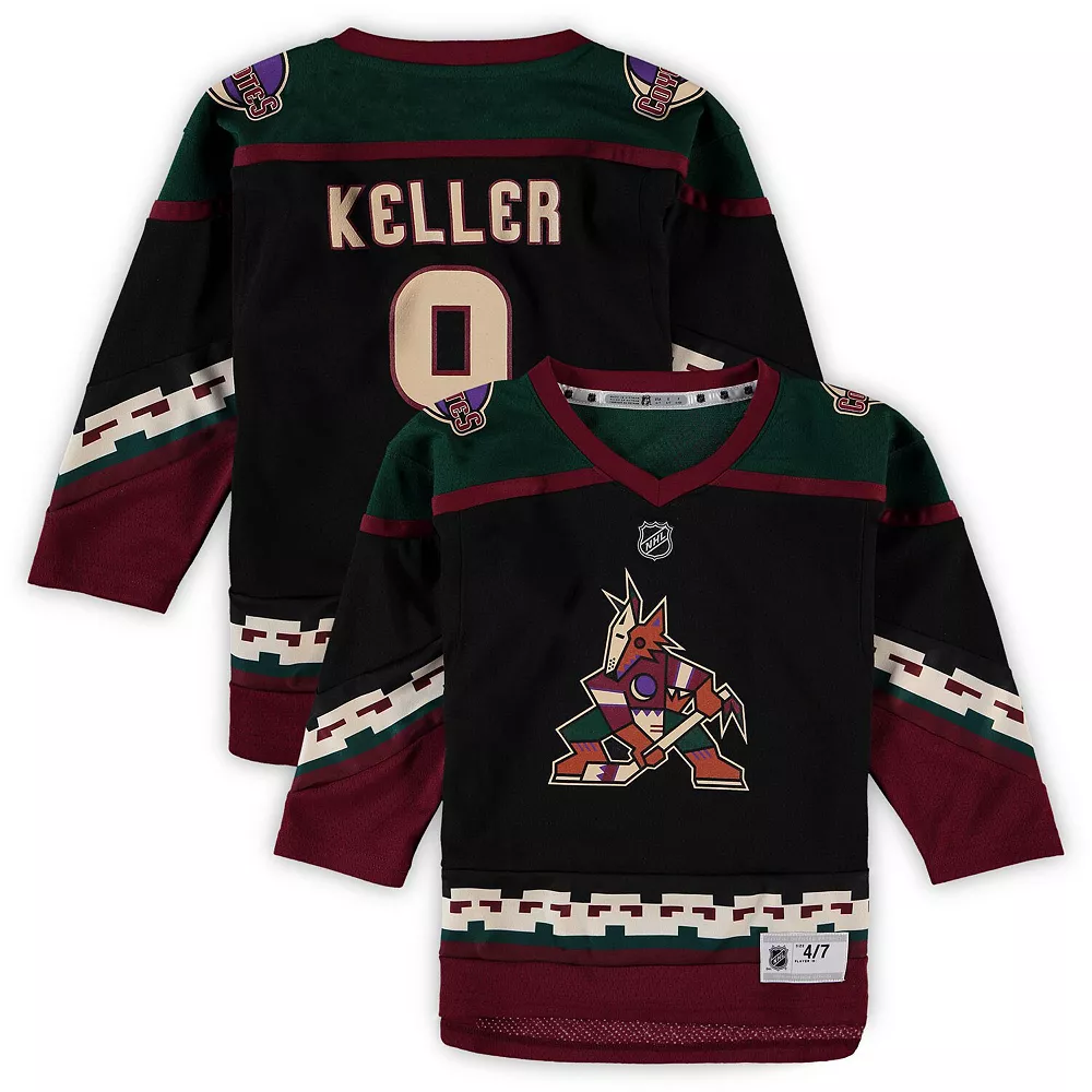 Preschool Clayton Keller Black Arizona Coyotes Home Replica Player Jersey 1 Preschool Clayton Keller Black Arizona Coyotes Home Replica Player Jersey