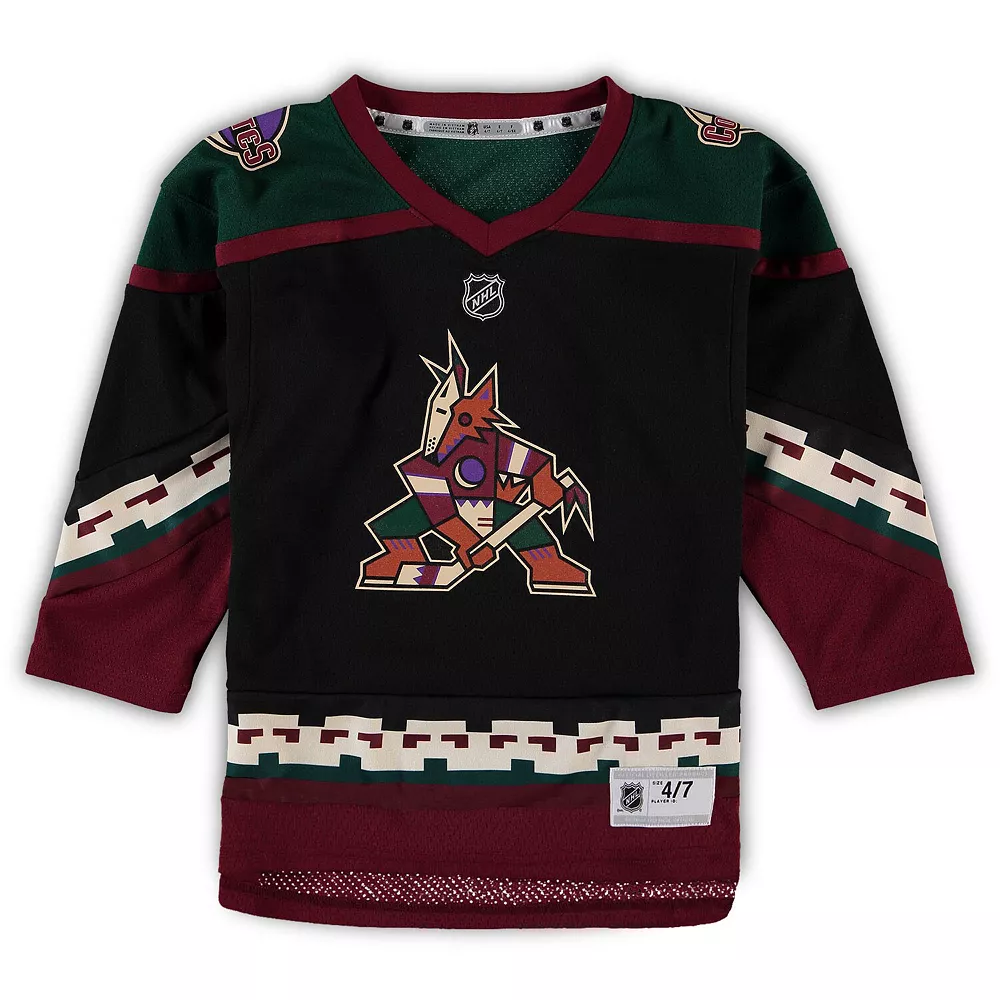 Preschool Clayton Keller Black Arizona Coyotes Home Replica Player Jersey 2 Preschool Clayton Keller Black Arizona Coyotes Home Replica Player Jersey - Image 2