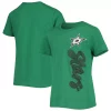 Girls Youth Kelly Green Dallas Stars Chenille Script T-Shirt