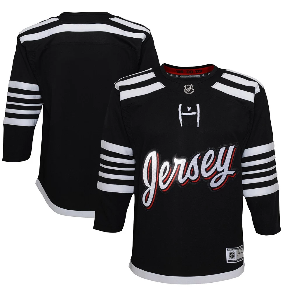 Youth Black New Jersey Devils 2021/22 Alternate Premier Jersey 1 Youth Black New Jersey Devils 2021/22 Alternate Premier Jersey