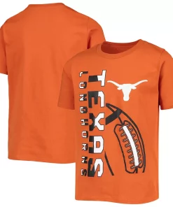 Youth Texas Orange Texas Longhorns Encore Play Football T-Shirt